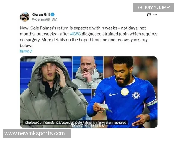 切尔西伤病情况更新九人缺阵帕尔默等六人预计下轮复出